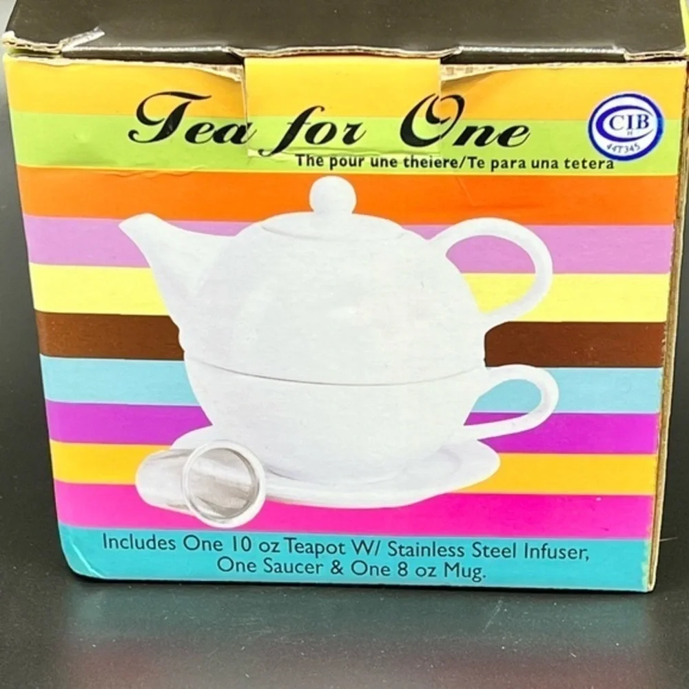 NWOT Blue Tea for one cup new in open box